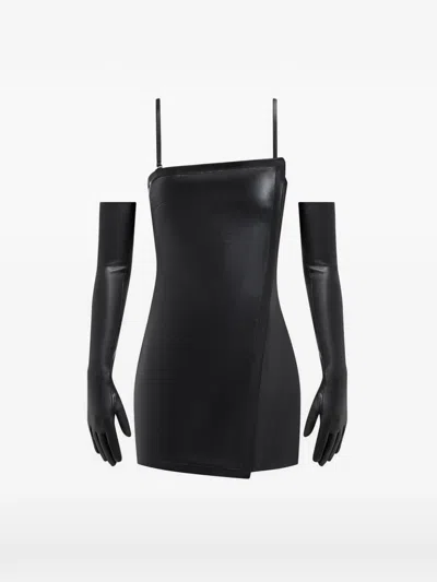 Manière De Voir Detachable-gloves Playsuit In Black