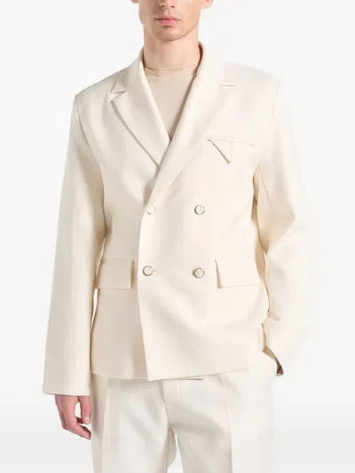 Manière De Voir Didier Double-breasted Blazer In Neutral