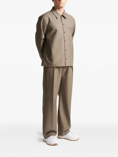 Manière De Voir Dorian Pleat-detail Trousers In Green