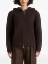 Manière De Voir Eden Hooded Jacket In Brown