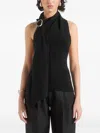 Manière De Voir Elodie Draped Halterneck Knitted Top