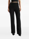 Manière De Voir Elvy Cable-knit Foldover Trousers In Black