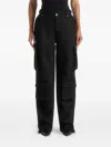 Manière De Voir Emilie Flap-pocket Trousers In Black