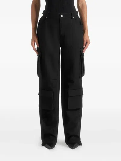 Manière De Voir Emilie Flap-pocket Trousers In Black
