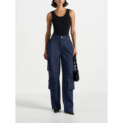 Manière De Voir Emilie High Waisted Cargo Pants In Multi