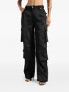 Manière De Voir Emilie Satin Flap-pocket Trousers