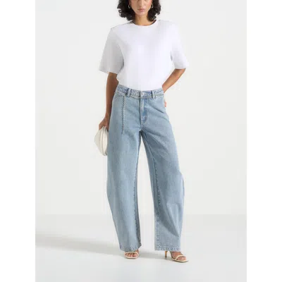 Manière De Voir Enora Hourglass Jean With Chain In Blue