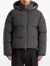 Manière De Voir Eric Puffer Hooded Jacket In Gray
