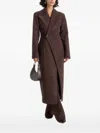 Manière De Voir Asymmetrischer Esma Wickelmantel Aus Wildleder In Brown