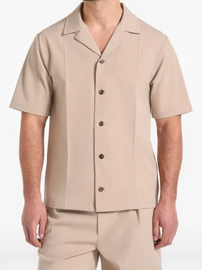 Manière De Voir Felix Crease-detail Shirt In Neutral