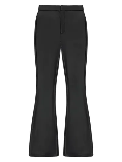 Manière De Voir Flared Patch Pocket Leggings In Black