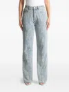 Manière De Voir Florence Distressed High-rise Jeans In Blue