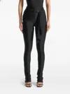 Manière De Voir Gathered Hardware-detail Leggings In Black