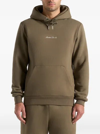 Manière De Voir Gustave Kangaroo-pocket Hoodie In Green