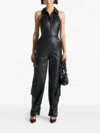 Manière De Voir Halterneck Cargo Jumpsuit In Black