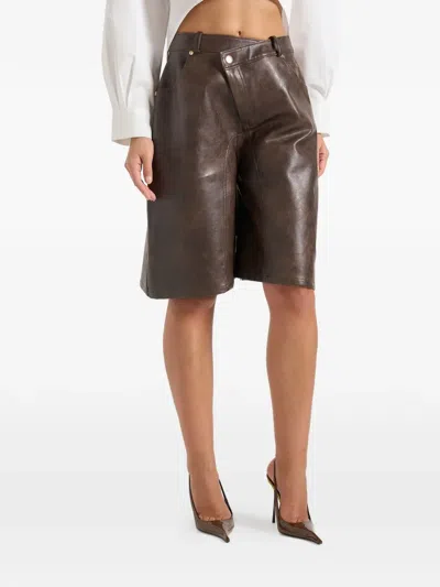 Manière De Voir Hazel Wrap-over Bermuda Shorts In Blue