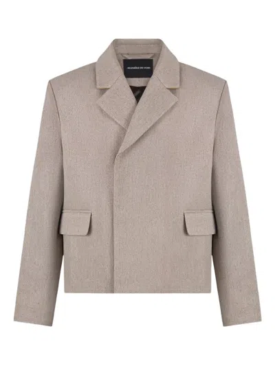Manière De Voir Hector Double-breasted Blazer In Brown