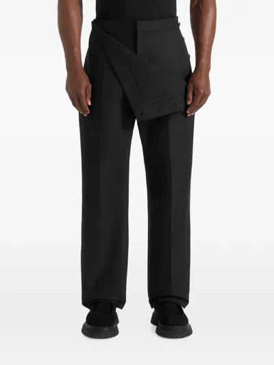 Manière De Voir Henri Foldover Trousers Black