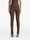 Manière De Voir High-waisted Leggings In Brown