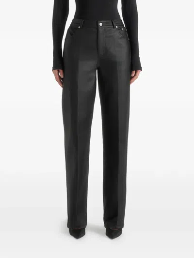 Manière De Voir Jana Wax Effect Denim Boyfriend Jeans In Black