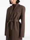 Manière De Voir Jena Belt Coat In Brown