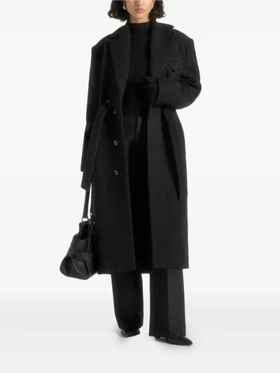 Manière De Voir Jena Belted Coat In Black