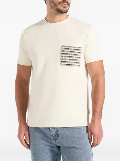 Manière De Voir Joris Whipstitch Pocket Detail T Shirt In White