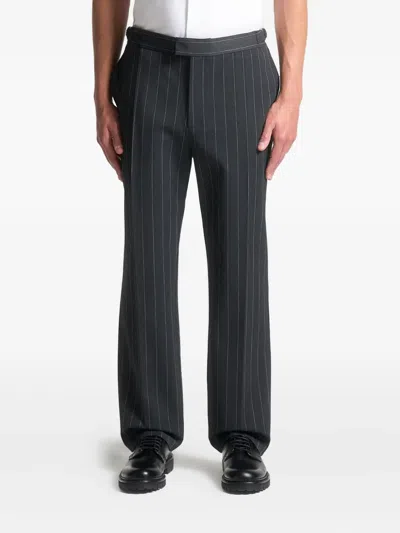 Manière De Voir Joseph Pinstripe Tailored Trousers In Black
