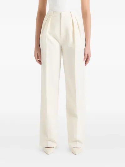 Manière De Voir Julie Pleat-detailing Trousers In Neutral