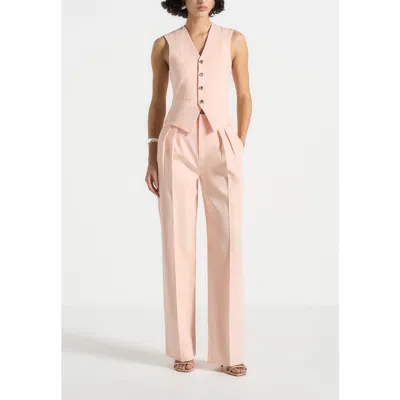 Manière De Voir Julie Tailored Twin Pleat Trousers In Pink