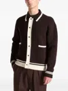 Manière De Voir Julien Button-front Patch-pocket Cardigan In Brown