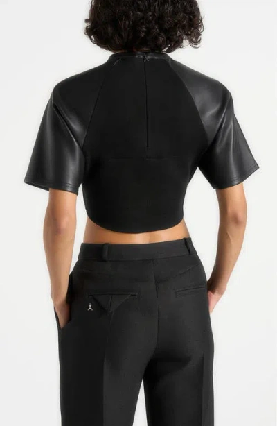 Manière De Voir Juline Corset T-shirt In Black