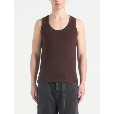 Manière De Voir Justin Ribbed Cotton Vest In Multi