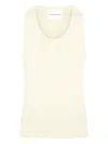 Manière De Voir Justin Ribbed Cotton Vest In Neutral