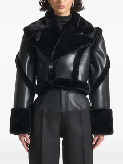 Manière De Voir Kena Detachable-sleeves Jacket In Black