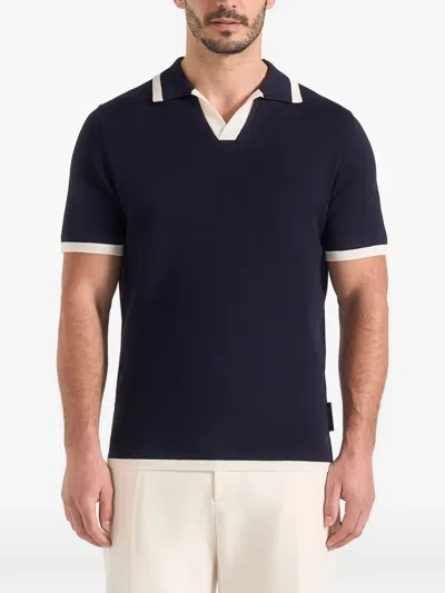 Manière De Voir Lambert Contrast-detail Knit T-shirt In Black