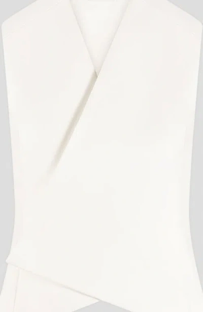 Manière De Voir Laurence Tailored Wrap Waistcoat In White