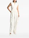 Manière De Voir Laurence Wrap-front Sleeveless Waistcoat In White