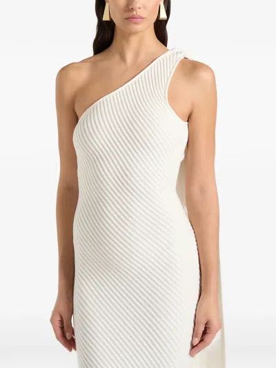 Manière De Voir Laya Scarf Midi Dress In White