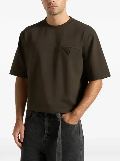 Manière De Voir Léon Triangle-pocket T-shirt In Brown