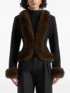Manière De Voir Lina Jacke Mit Faux-fur-besatz In Black