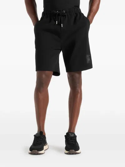 Manière De Voir Logo-patch Drawstring Shorts In Black