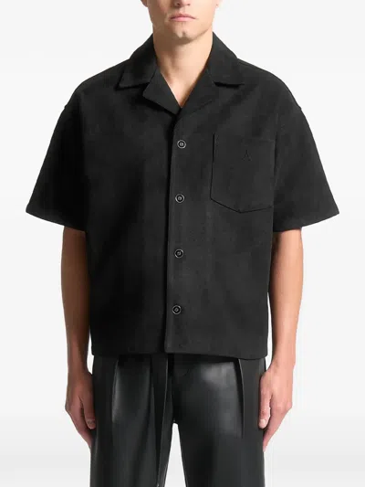 Manière De Voir Luc Pocket Shirt In Black