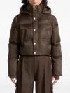 Manière De Voir Maéva Detachable-hood Puffer Jacket In Brown