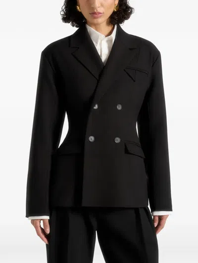 Manière De Voir Maia Double-breasted Blazer In Black