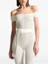 Manière De Voir Martine Pointelle-knit Bardot Jumpsuit