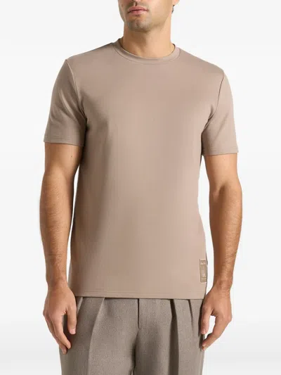 Manière De Voir Matteo Crew-neck T-shirt In Neutral
