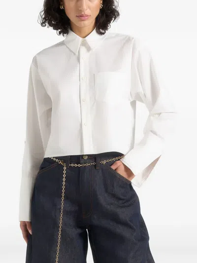 Manière De Voir Maura Long-sleeve Shirt In White