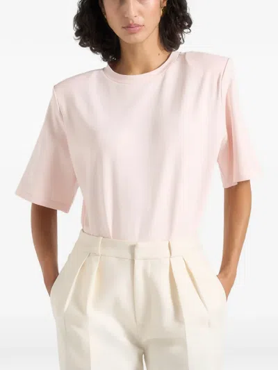 Manière De Voir Mia Short-sleeve Bodysuit In Pink