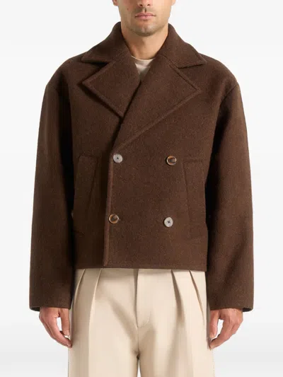 Manière De Voir Mika Coat In Brown